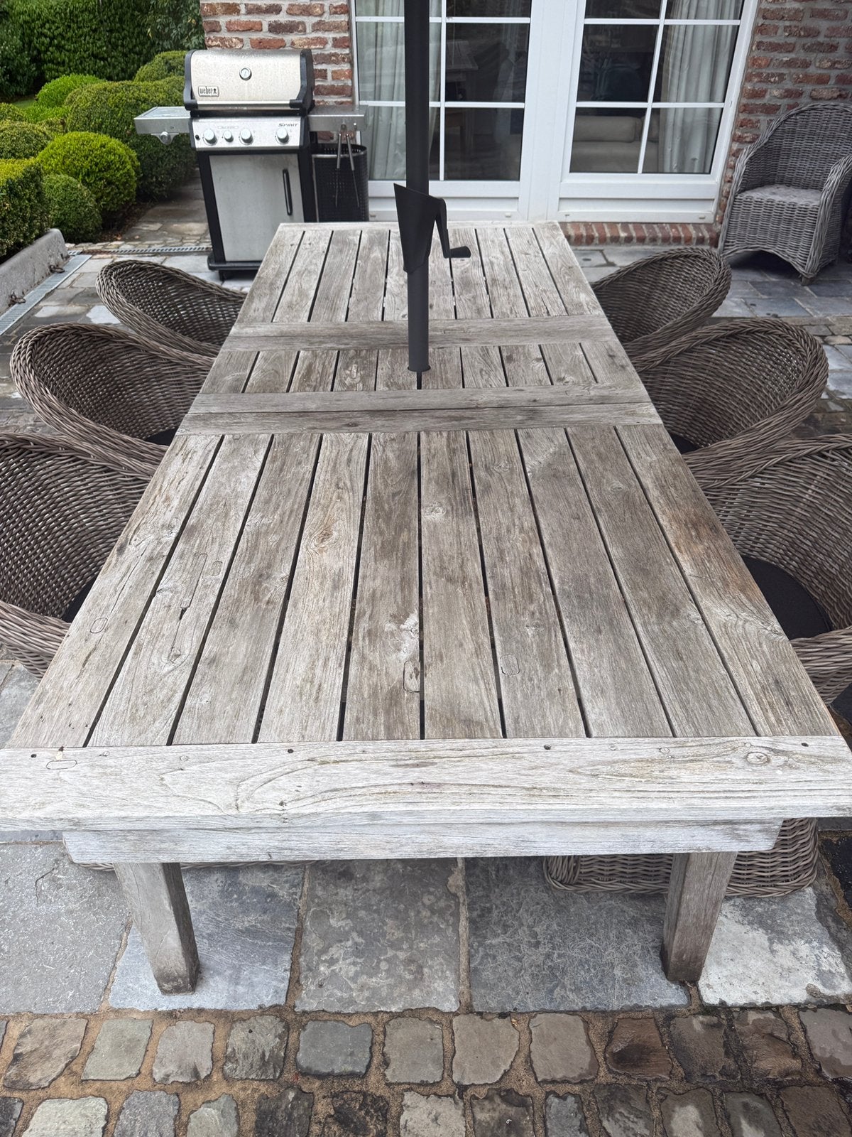 Table en teck, Ophalen, Zo goed als nieuw