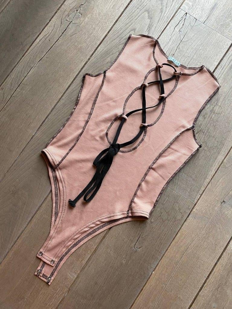 Women's bodysuit, Maat 38/40 (M), Made in Italy, Beige, Ophalen of Verzenden