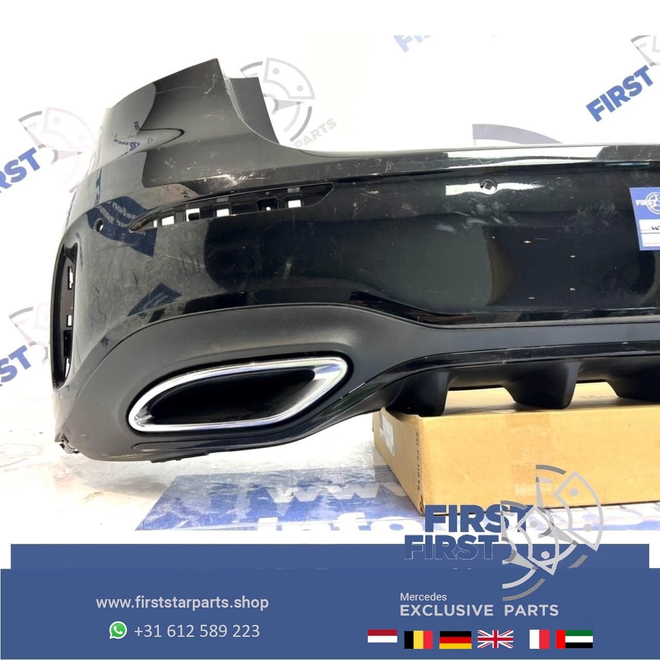 W118 C118 AMG Achterbumper + diffuser Mercedes CLA Klasse 20, Arrière, Utilisé, -, -