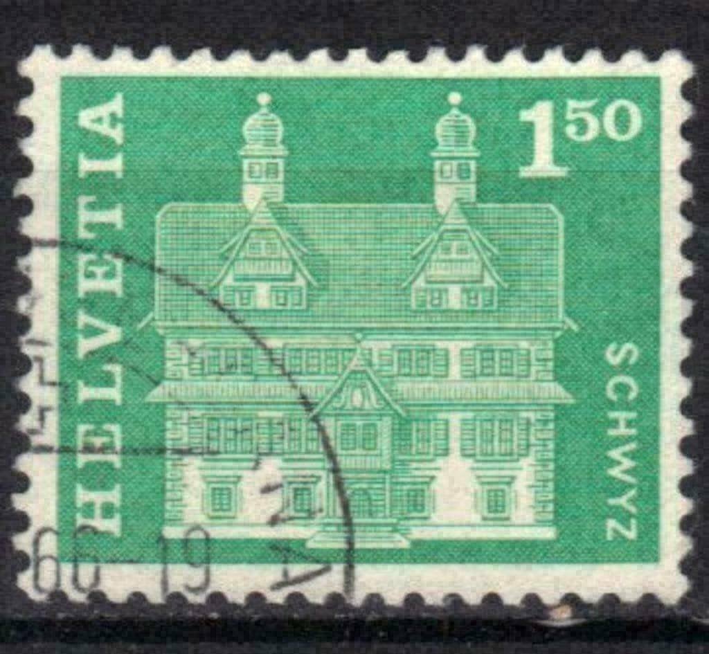 Suisse 1960-1963 - Yvert 659 - Série en cours (ST), Timbres & Monnaies, Timbres | Europe | Suisse, Affranchi, Envoi