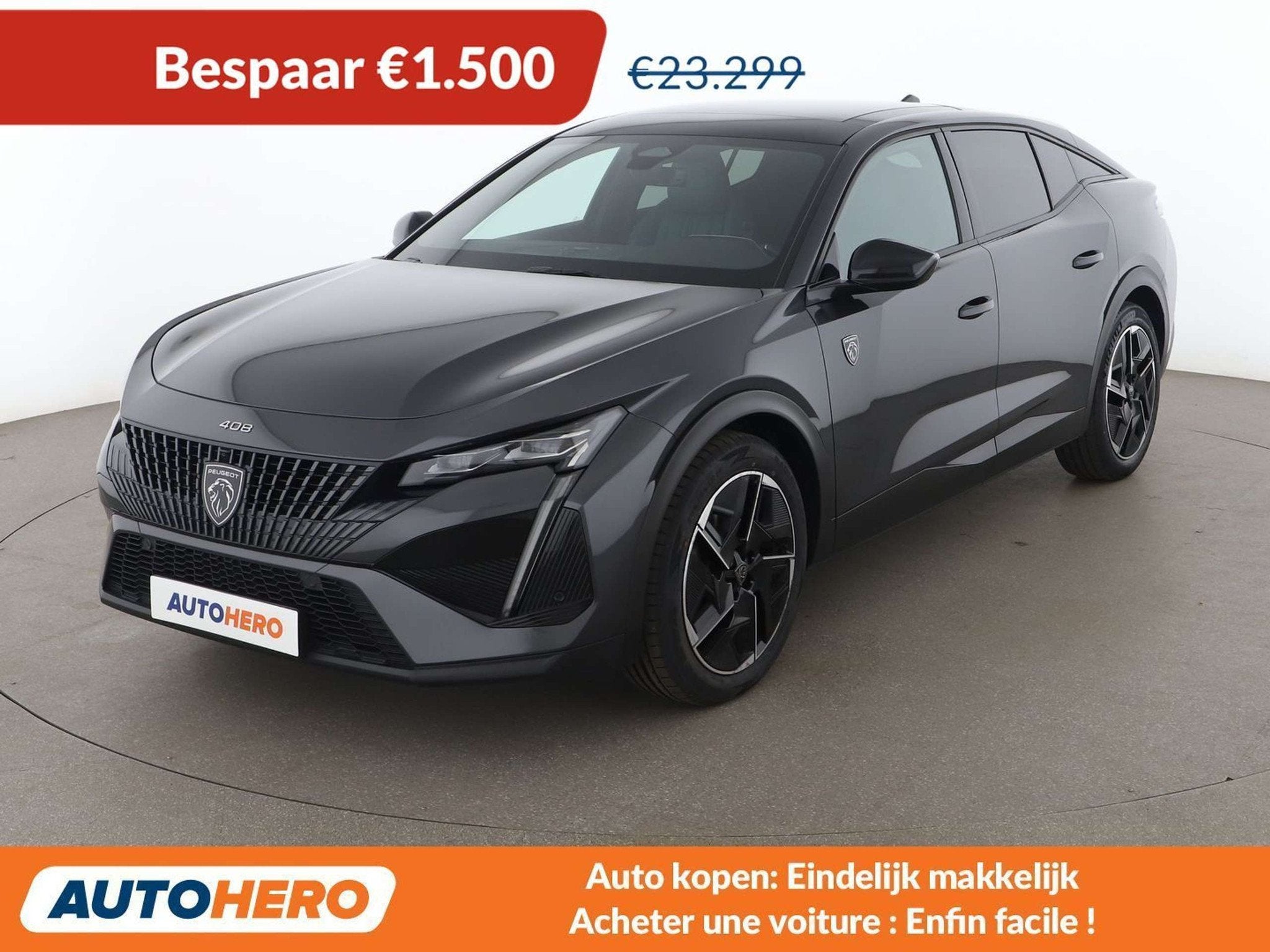 Peugeot 408 1.2 PureTech GT (année de construction 2022), Autos, Cuir, Argent ou Gris, Achat, Volant multifonction