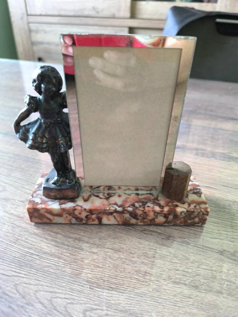 ancien cadre photo- petit bronze, Enlèvement ou Envoi