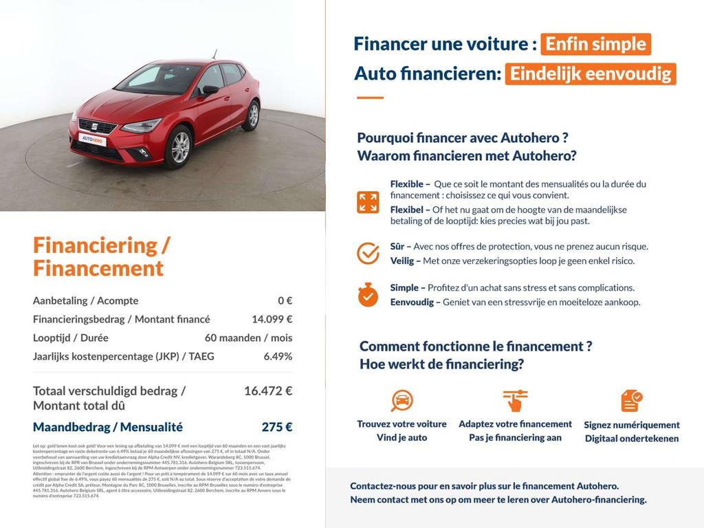 SEAT Ibiza 1.0 TSI FR (année de construction 2023), Rouge, Achat, Euro 6, Boîte manuelle