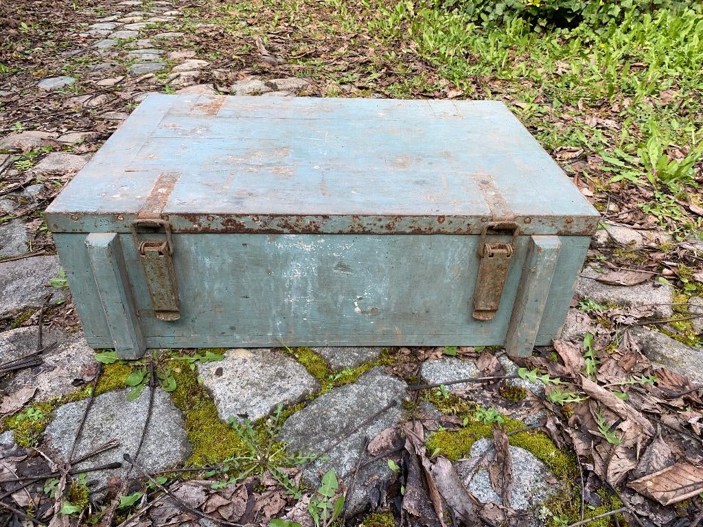 Ancien coffre en bois, Maison & Meubles, 50 à 100 cm, Enlèvement, Utilisé, Moins de 50 cm