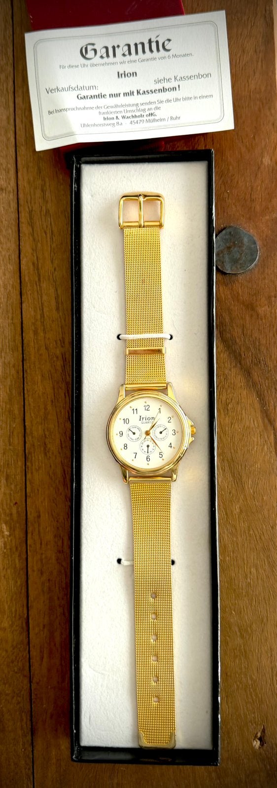 Irion quartz horloge vintage, Handtassen en Accessoires, Ophalen of Verzenden, Nieuw, Polshorloge, Overige merken