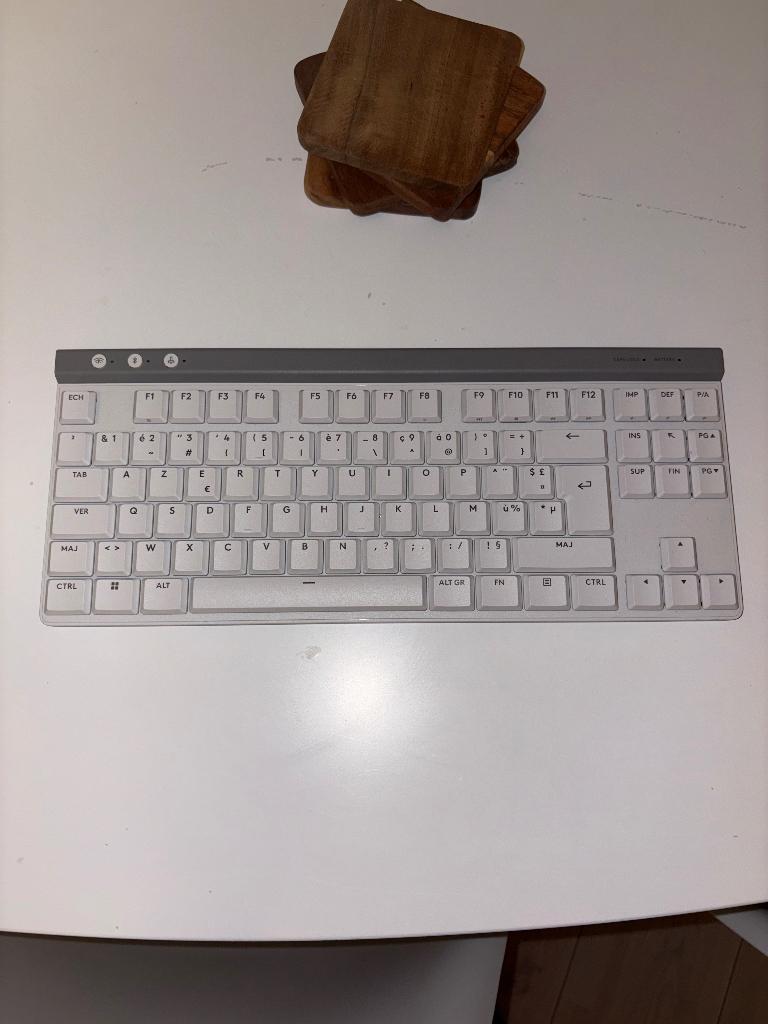 Logitech 915 TKL Lightspeed blanc, Neuf, Logitech G, Clavier gamer, Azerty