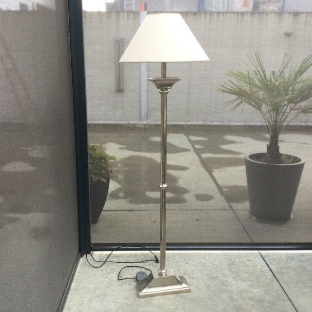 Zeer mooie landelijke chrome vloerlamp, Huis en Inrichting, Ophalen, Gebruikt