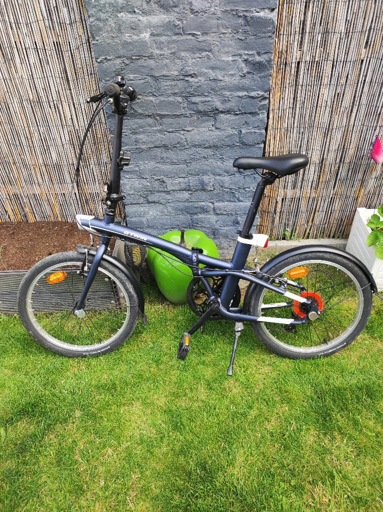 btwin tilt 500 vouwfietsen, Velgrem, Versnellingen, Zo goed als nieuw, Totaal opvouwbaar