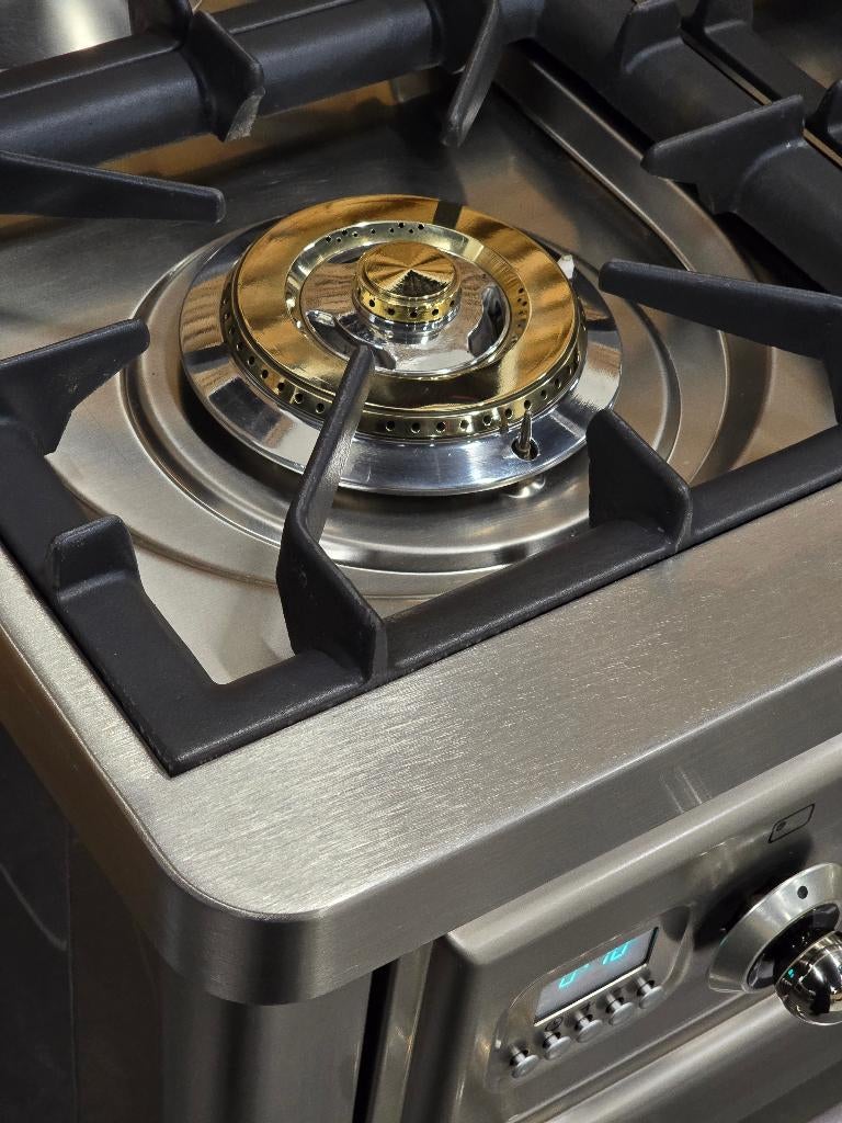 🔥Luxe Fornuis Boretti Majestic 70cm rvs GASOVEN 4 pits, Elektronische apparatuur, Fornuizen, Ophalen, 60 cm of meer, Zo goed als nieuw