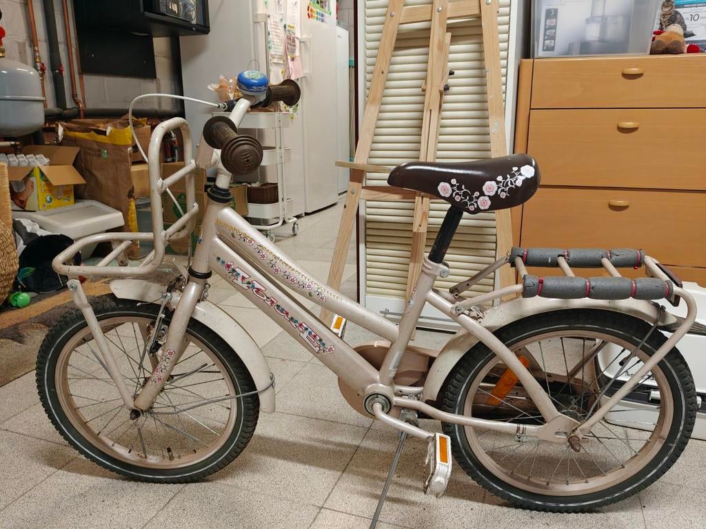 Kinderfiets 18 inch met voordrager, Ophalen, 18 inch, Handrem