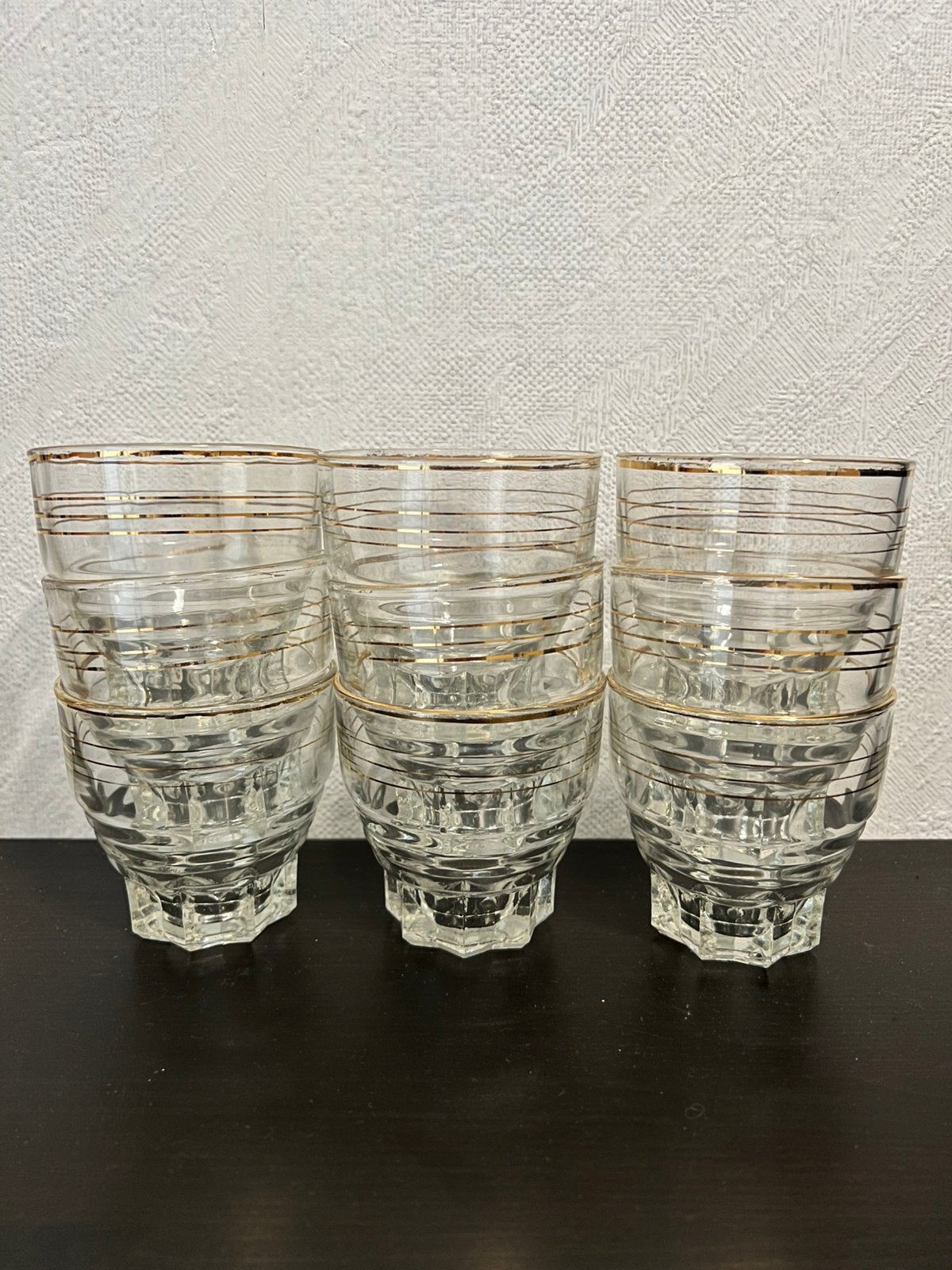 9 verres Vintage, Enlèvement, Utilisé