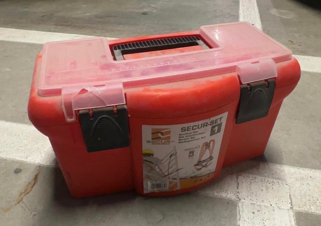 Secur-Set valbescherming + doos, Ophalen, Zo goed als nieuw