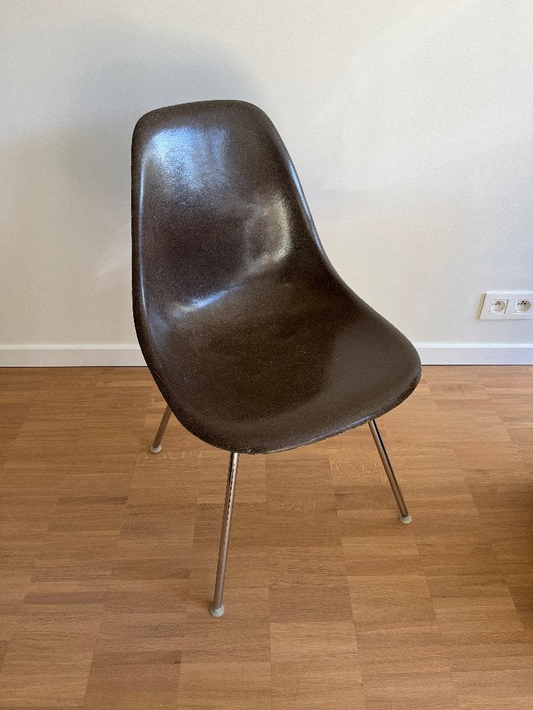 Vintage Herman Miller DSX Glasvezel Stoel Bruin Fiberglass, Maison & Meubles, Design icoon, Enlèvement, Utilisé, Une