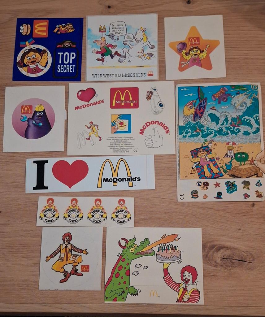 Grand lot d'autocollants McDonald's vintage, Enlèvement ou Envoi, Comme neuf, Marque