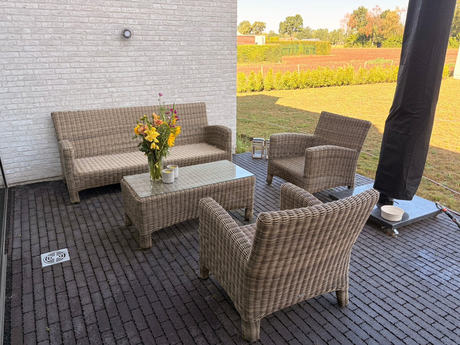 Loungeset, Tuin en Terras, Tuinsets en Loungesets, Ophalen, 5 zitplaatsen, Kunststof, Gebruikt