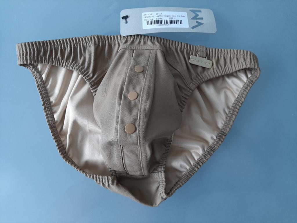 Opkuis ondergoed mannen sexy slip lederlook nieuw Medium, Kleding | Heren, Ondergoed, Ophalen of Verzenden, Beige, Modus Vivendi