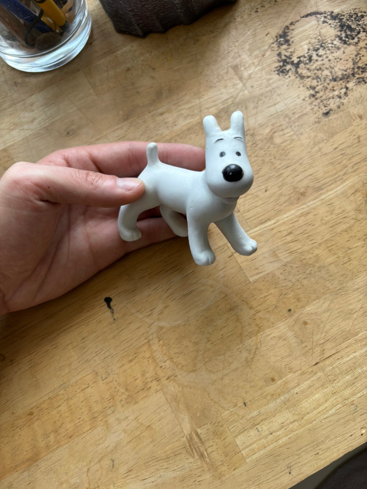 Figurine milou tintin herge ceramique 94, Collections, Enlèvement ou Envoi, Tintin, Comme neuf