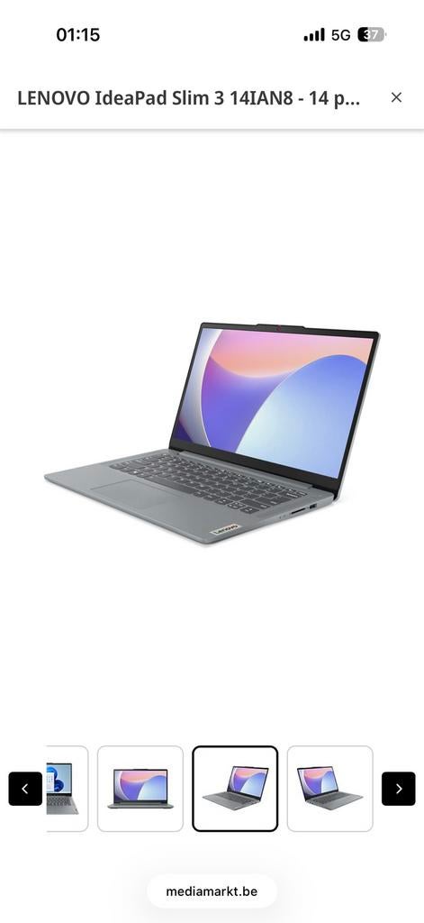 Pc LENOVO IdeaPad Slim 3 14IAN8, 14 pouces, Comme neuf, Enlèvement, Azerty