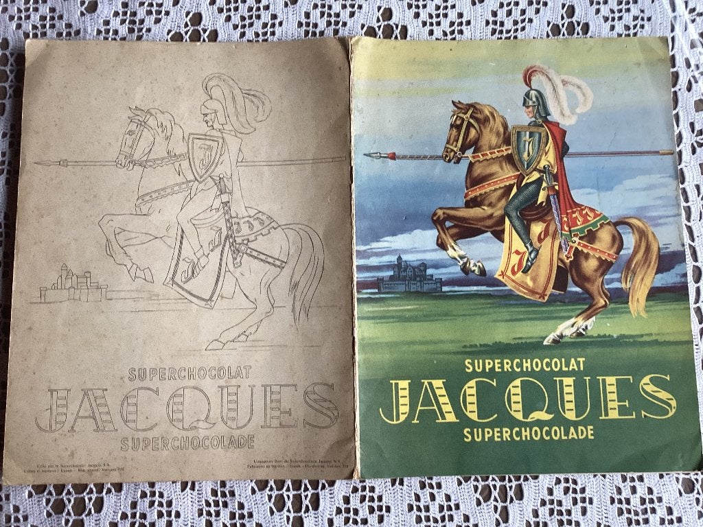 Grote kleurboek chromos prenten superchocolat JACQUES, Collections, Enlèvement ou Envoi, Utilisé