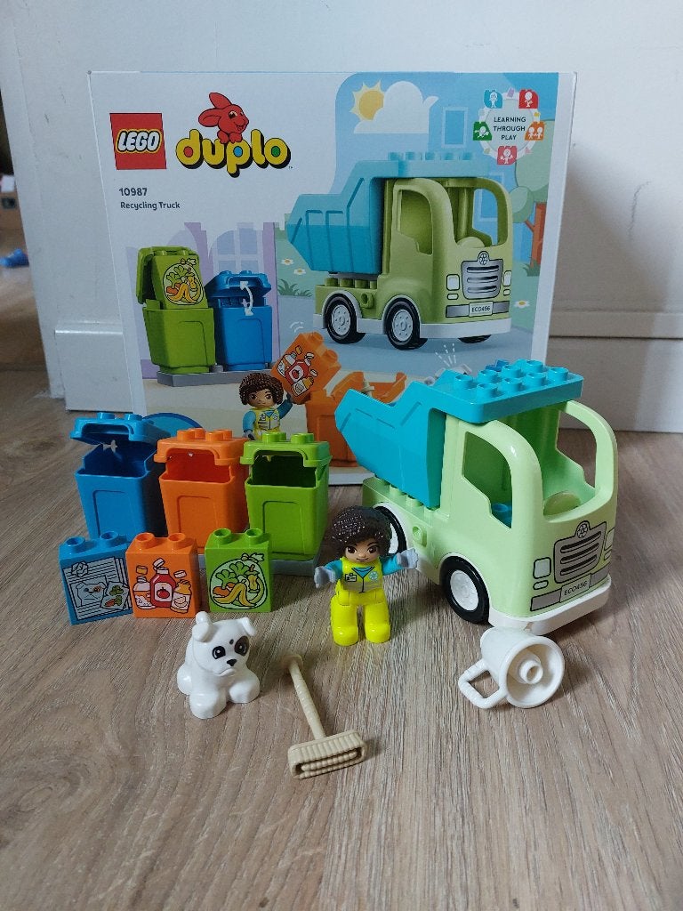 Duplo 10897 le camion de recyclage, Ensemble complet, Comme neuf, Duplo, Complet