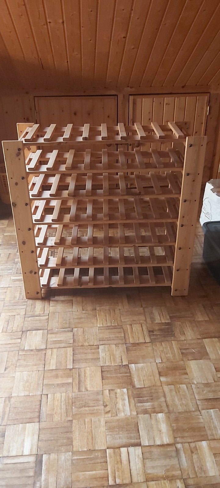 houten wijnrek voor 56 flessen, Huis en Inrichting, Woonaccessoires | Wijnrekken, Ophalen, Zo goed als nieuw, Hout, 75 – 100