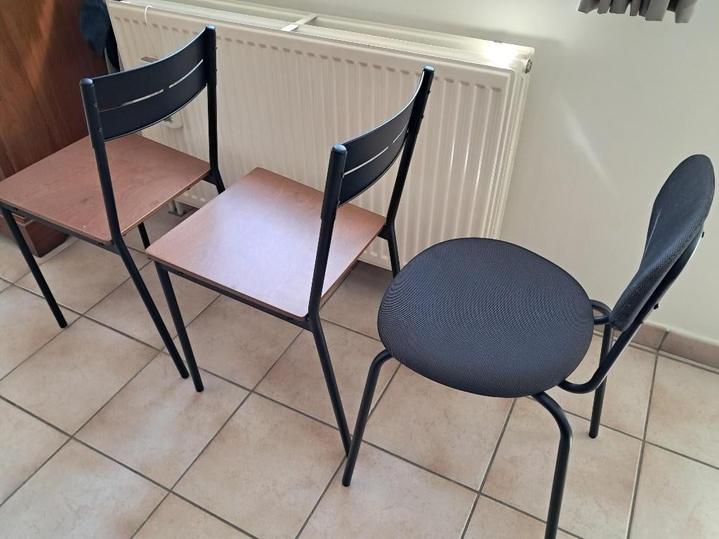 keukenstoelen, Ophalen, Gebruikt, Drie, Zwart