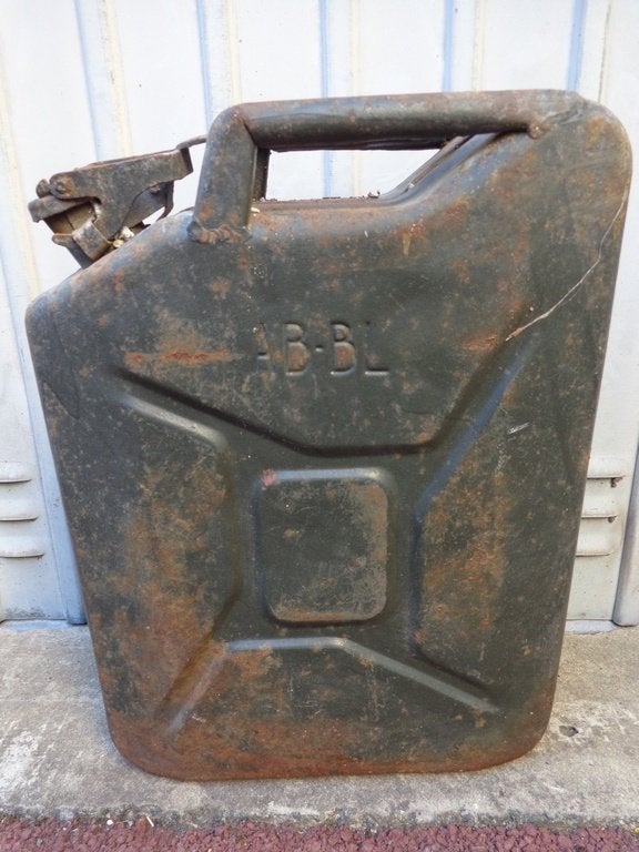 Jerrycan ABL acier 20l d'époque, Verzamelen, Militaria | Algemeen, Ophalen of Verzenden, Luchtmacht, Overige typen