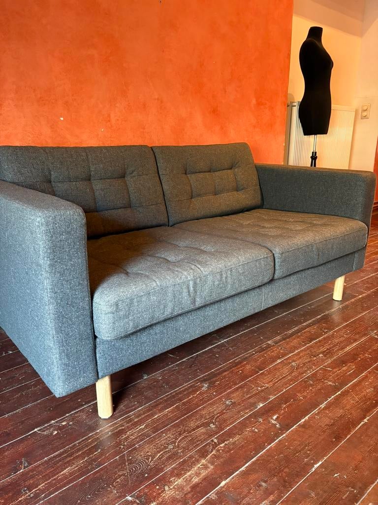 LANDSKRONA IKEA tweezitsbank grijs, Huis en Inrichting, Ophalen, 150 tot 200 cm, Tweepersoons, 75 tot 100 cm