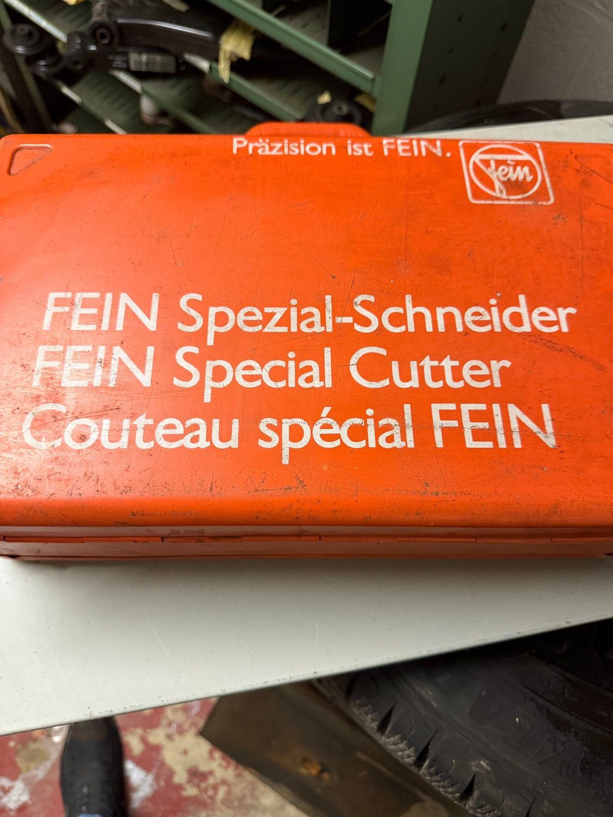 FEIN prof elektrische snijder — Doos en toebehoren, Ophalen, Zo goed als nieuw