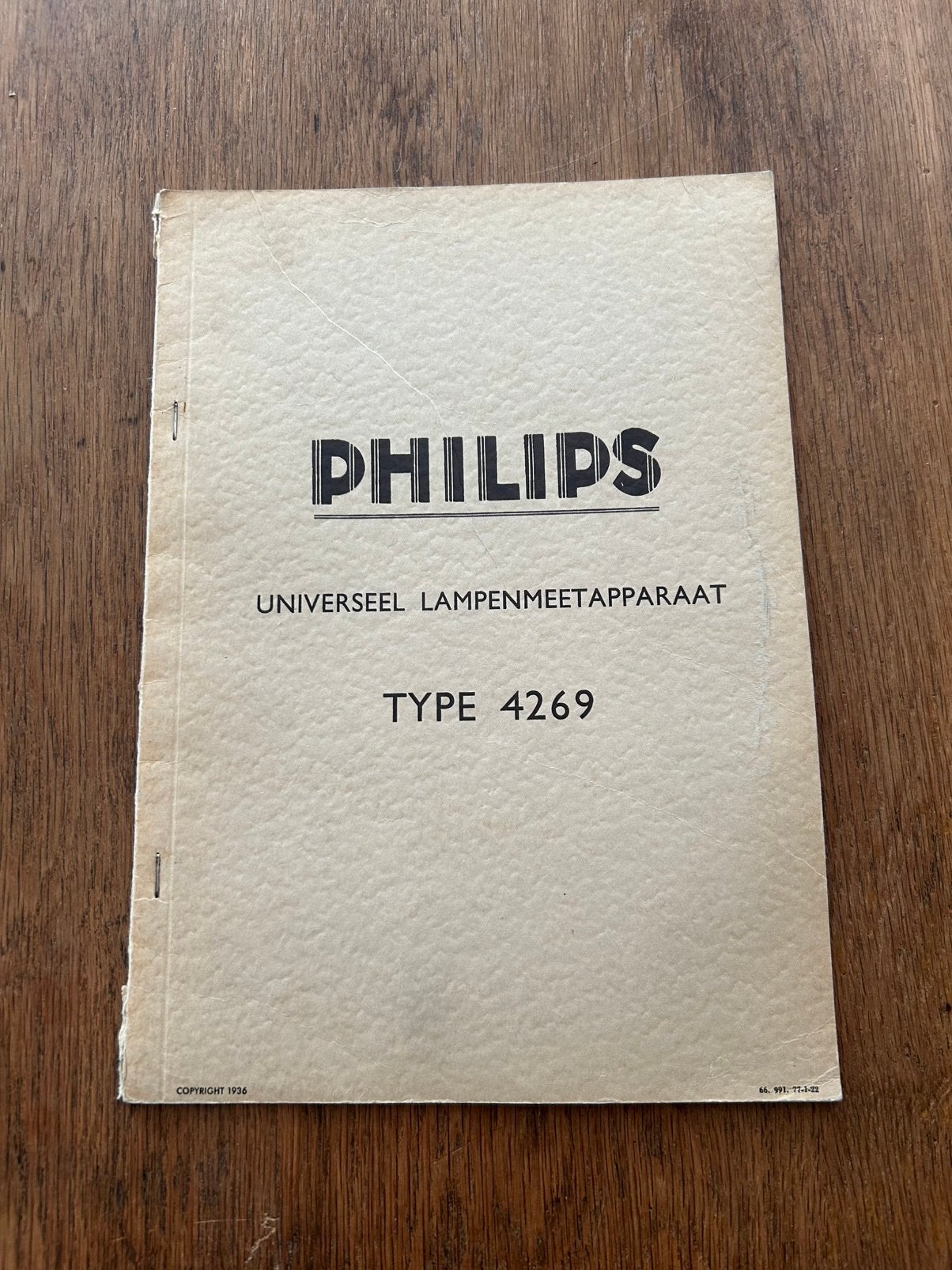 Service manual voor de philips 4269 buizentestapparaat, Boeken, Techniek, Ophalen of Verzenden, Gelezen