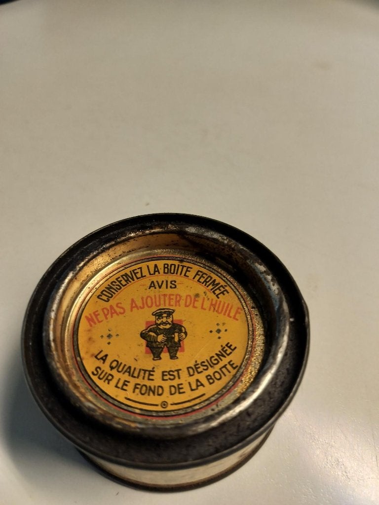 oud vintage blik slijppasta weston paté a roder, Ophalen of Verzenden