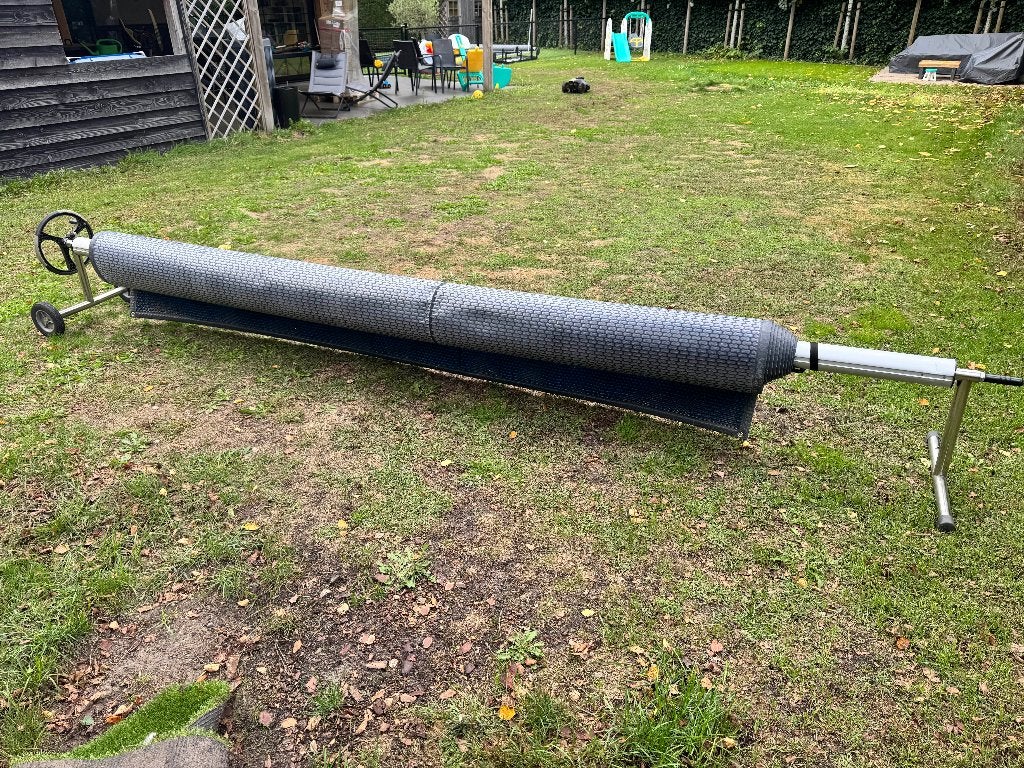 Zwembad zomerzeil + oproller, Tuin en Terras, Zwembad-toebehoren, Ophalen, Gebruikt, Afdekzeil