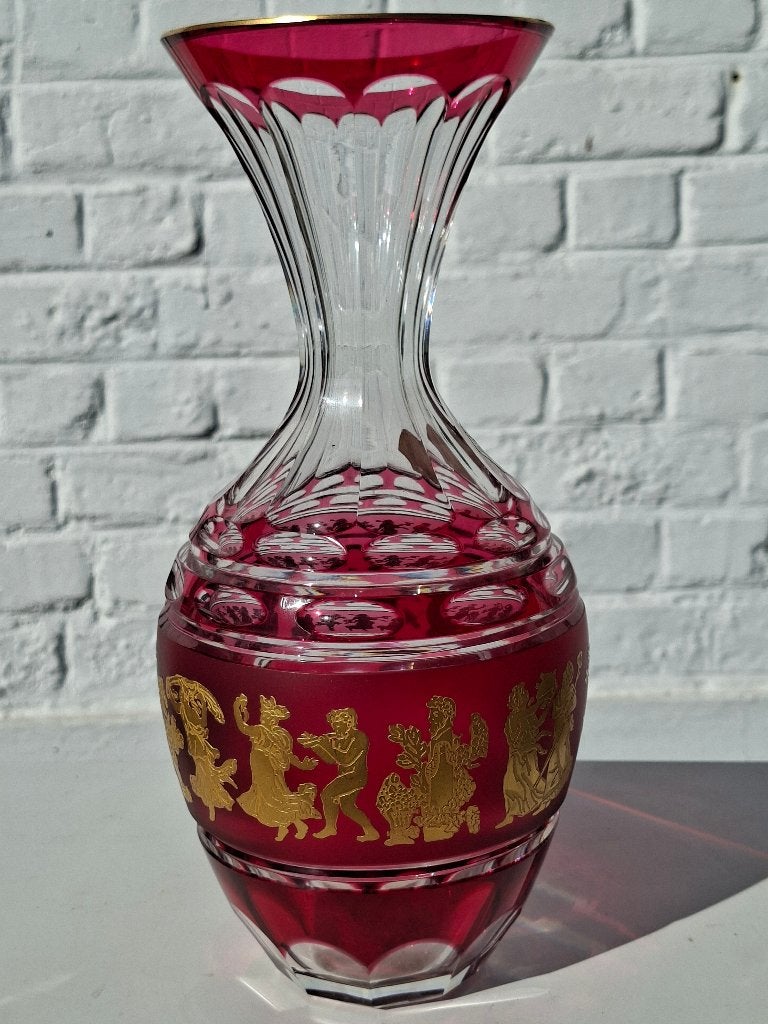 Vase danse de flore du Val Saint Lambert. Signé, Antiquités & Art, Enlèvement