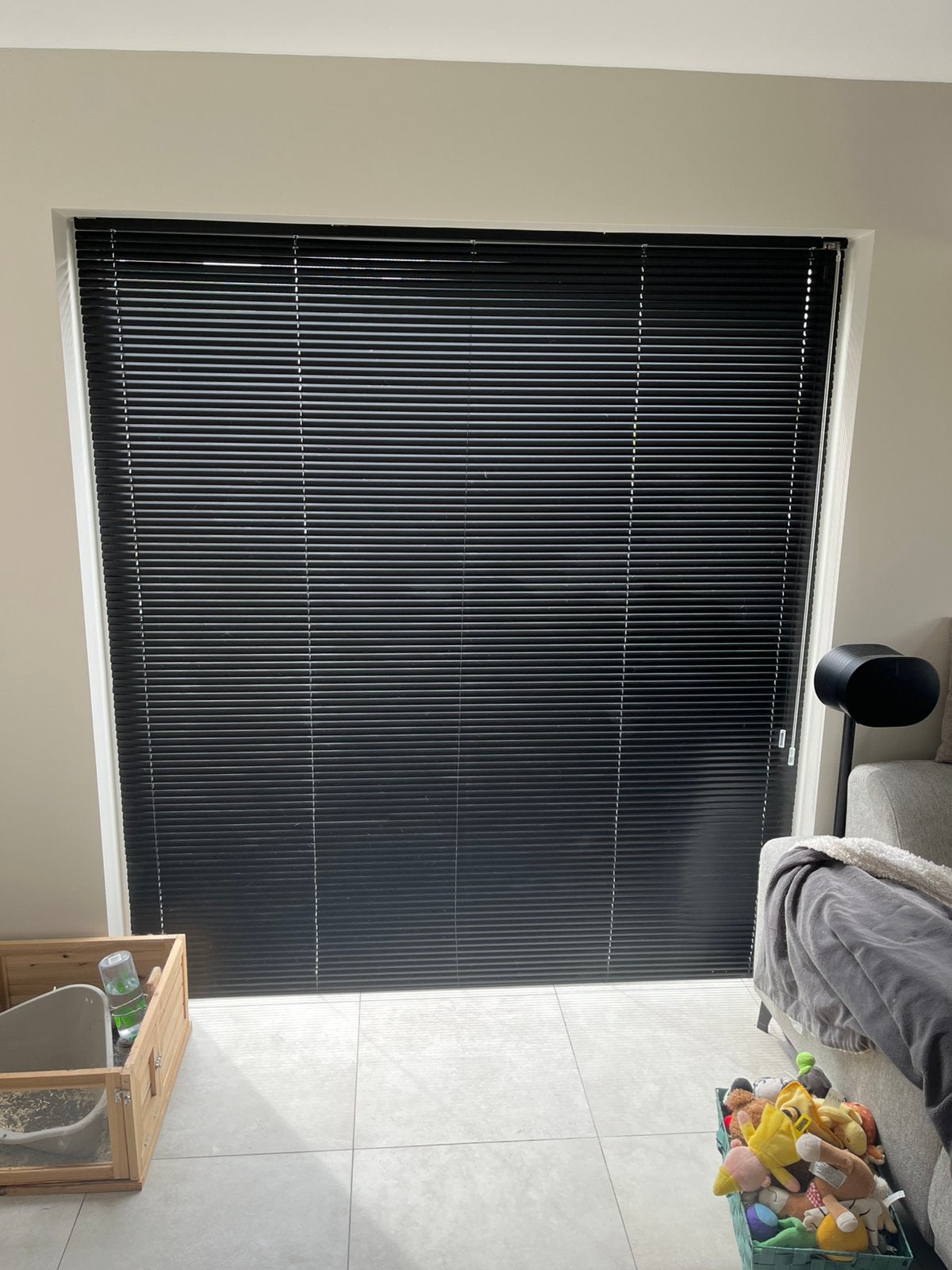Zwarte metalen lamellen (horizontaal), Ophalen, Zo goed als nieuw, Lamellen