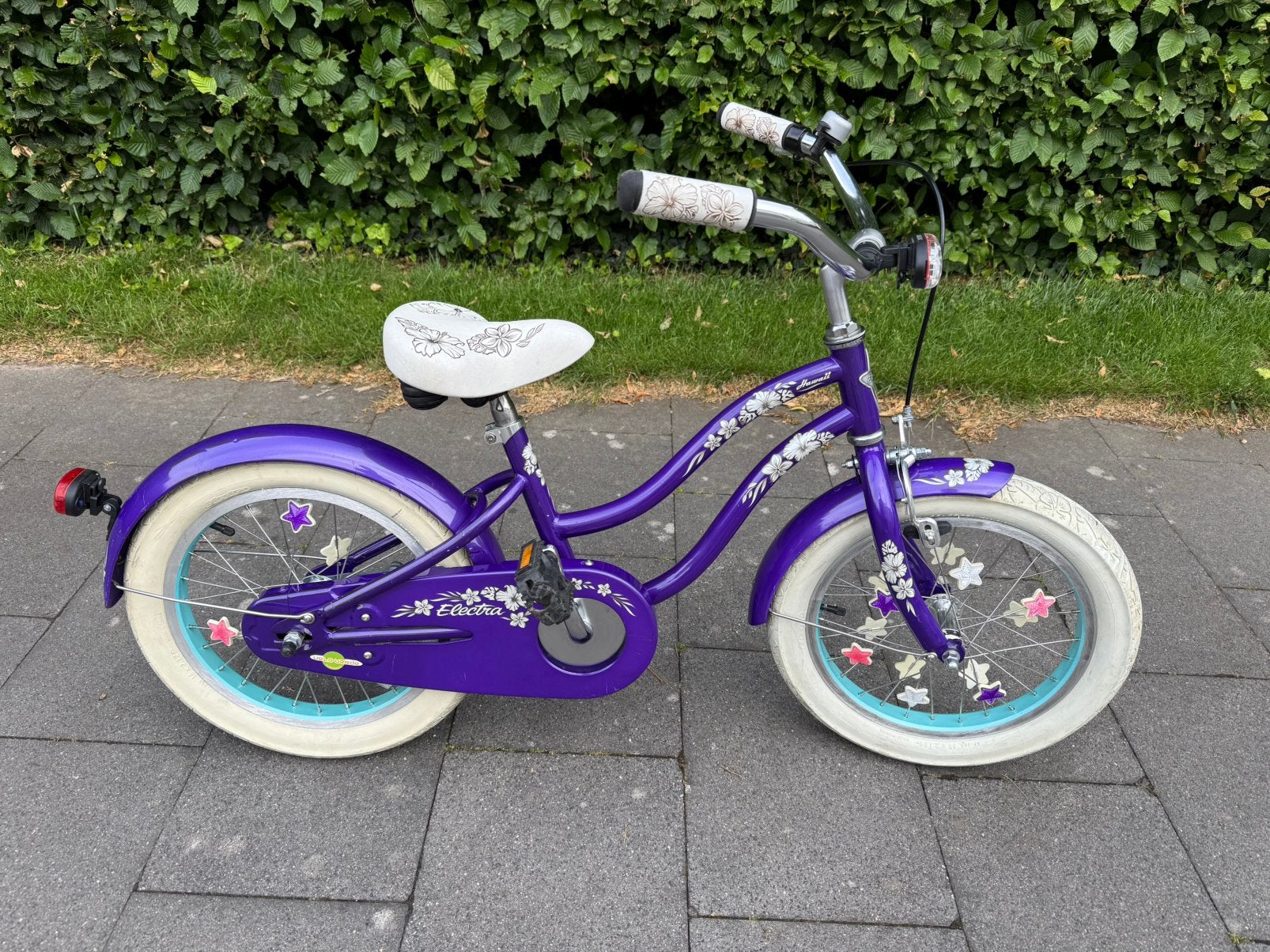 Electra 16 inch meisjes fiets paars, Fietsen en Brommers, Fietsen | Kinderfietsjes, Gebruikt, 16 tot 20 inch, Terugtraprem, Ophalen