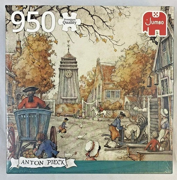 Jumbo Anton Pieck puzzel 950 het dorpsplein Nieuw OVP, Verzenden, 500 t/m 1500 stukjes, Zo goed als nieuw, Legpuzzel