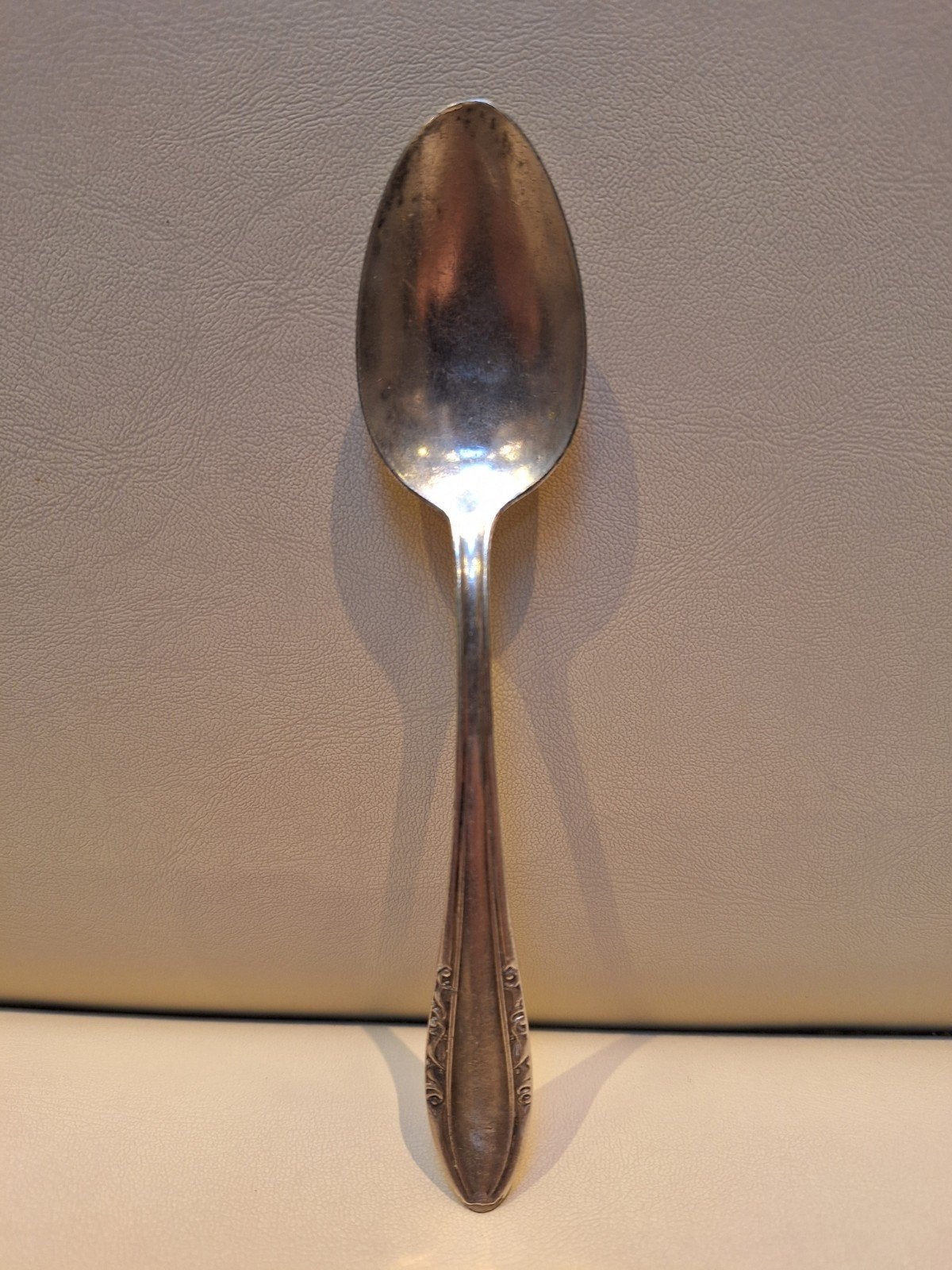 Verzilverde lepel, Antiek en Kunst, Antiek | Zilver en Goud, Ophalen of Verzenden