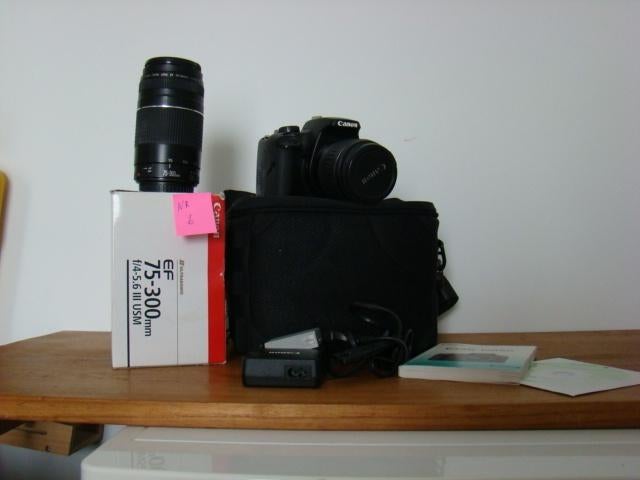 Canon 1000D + 2 lenzen + accessoires – Complete set!, Enlèvement ou Envoi, Canon, 4 à 7 fois, Utilisé