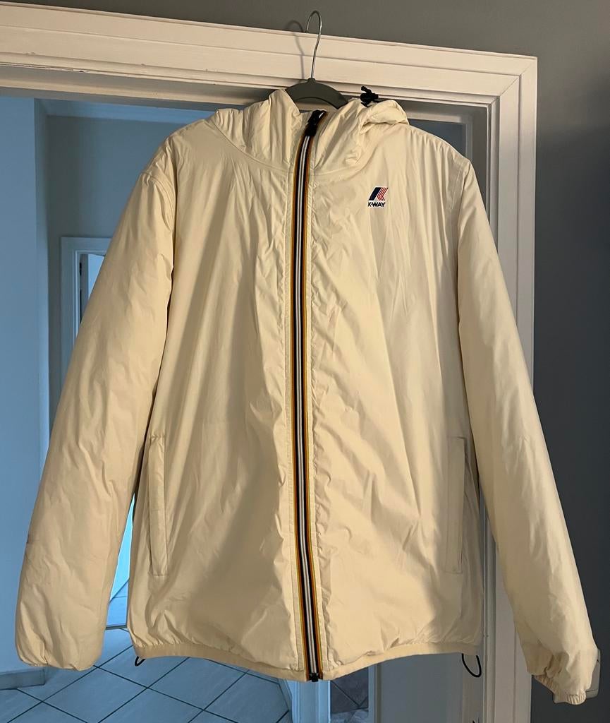 K-WAY BEIGE JAS - M, Ophalen of Verzenden, Zo goed als nieuw, Beige