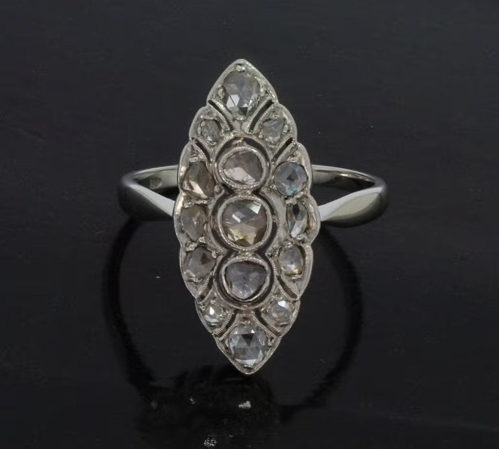 Diamanten exclusieve 14k gouden ring dames briljant prinses, Ophalen of Verzenden, Zo goed als nieuw, Dame of Heer, Met edelsteen