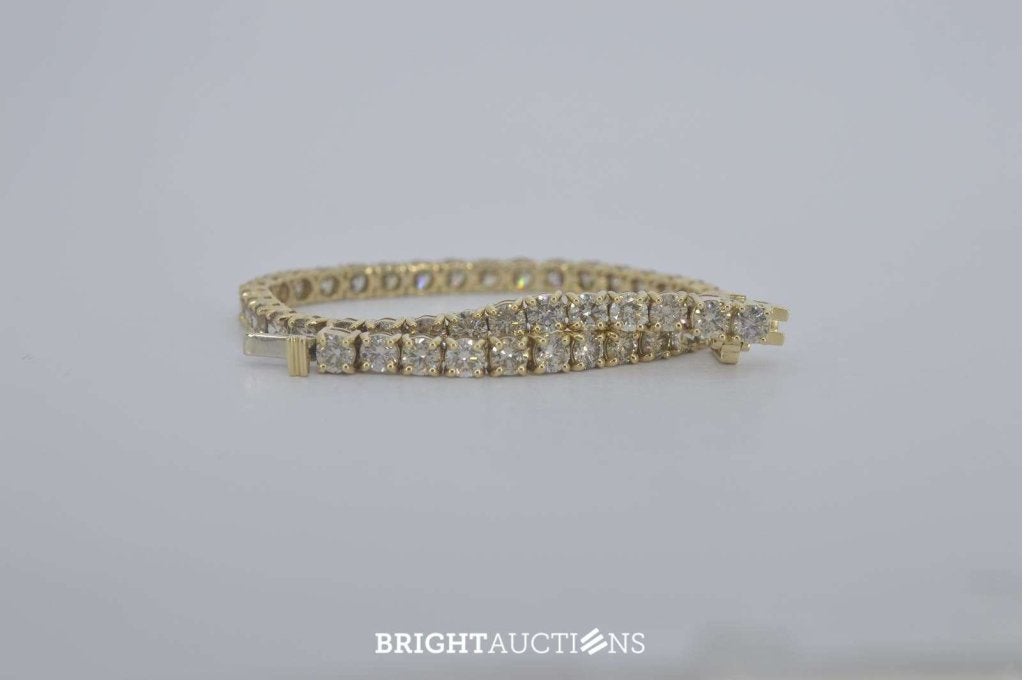 Gouden tennisarmband met natuurlijke diamanten, Diamanten, Niet ingevuld, Nieuw, Goud