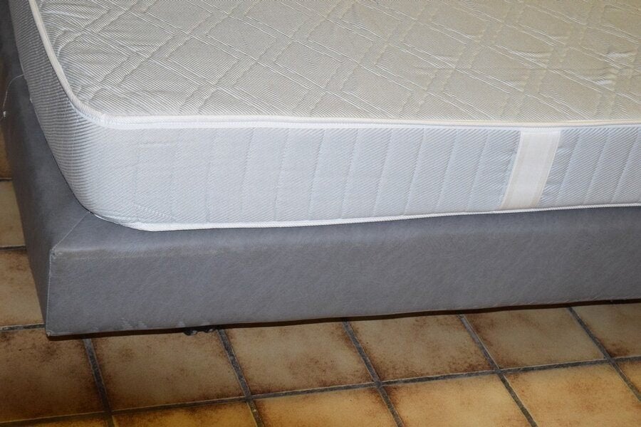 Boxspring 1 persoons met matras, Huis en Inrichting, Ophalen, Zo goed als nieuw, Eenpersoons, Zwart