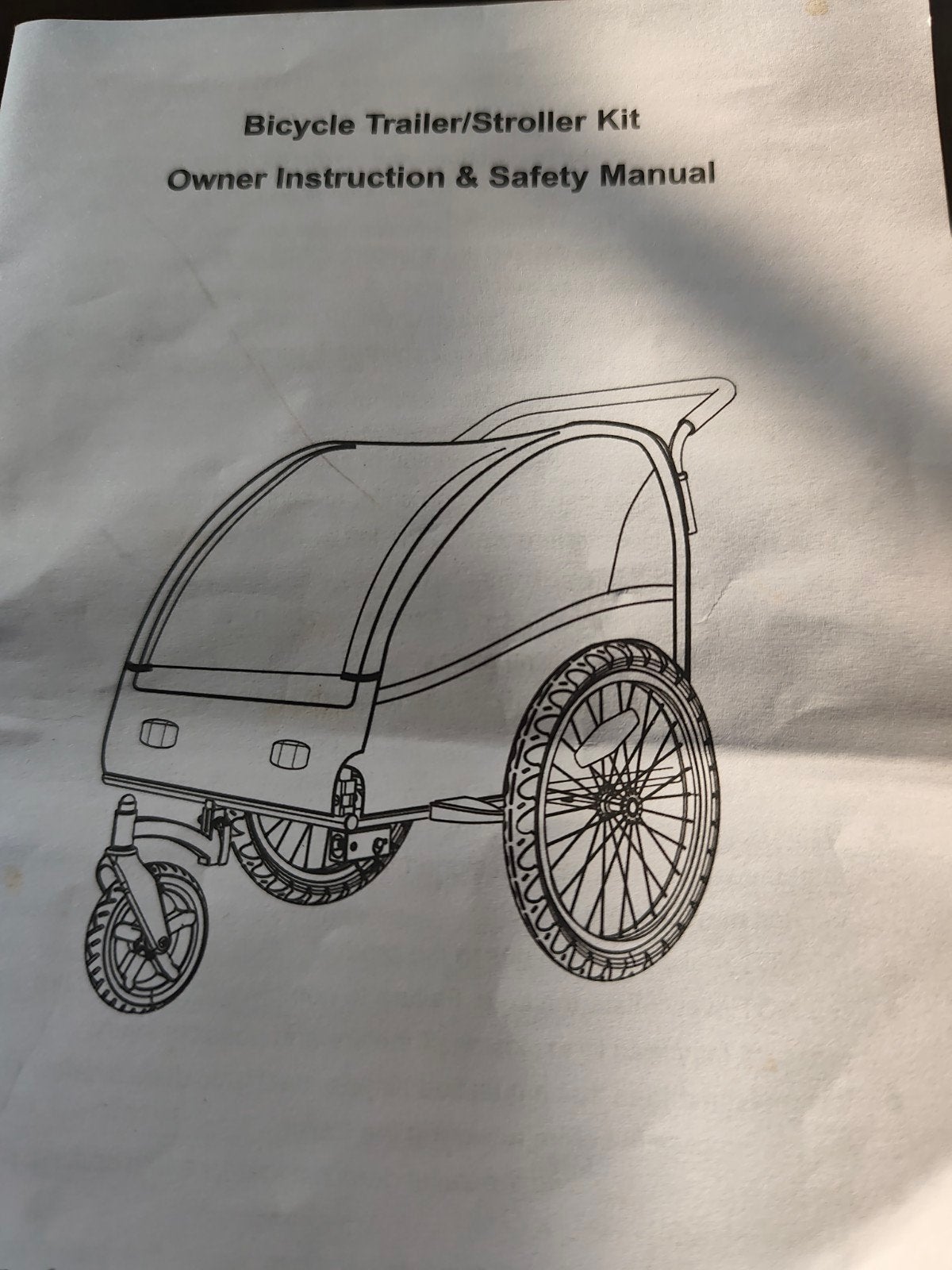 Remorque de vélo pour transport enfant ou chien.