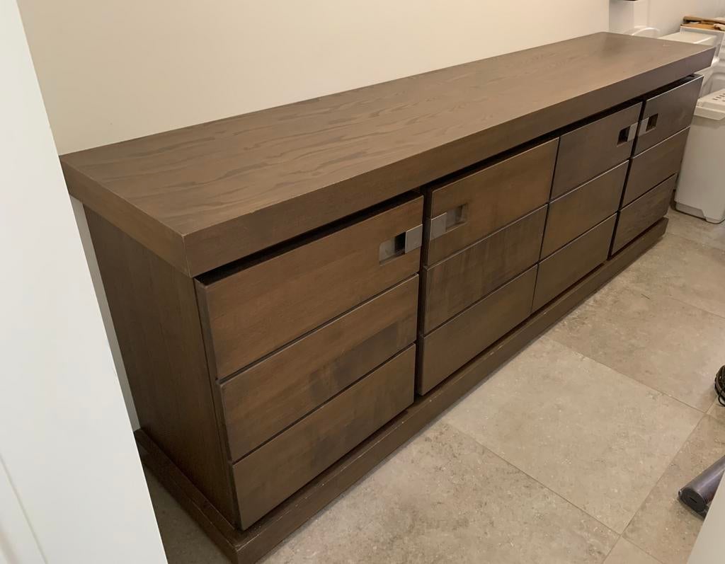 Dressoir / tv meubel, Huis en Inrichting, Kasten | Dressoirs, Gebruikt, 200 cm of meer, 25 tot 50 cm, Met deur(en), Met plank(en)