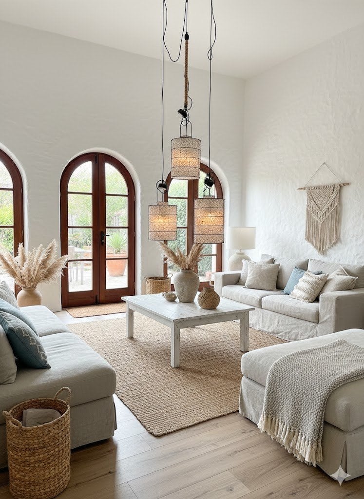 4 Nieuwe Ibiza/Boho lampen zeer unieke exemplaren, Huis en Inrichting, Ophalen, 50 tot 75 cm, Ibiza/Boho/Botanisch, Nieuw