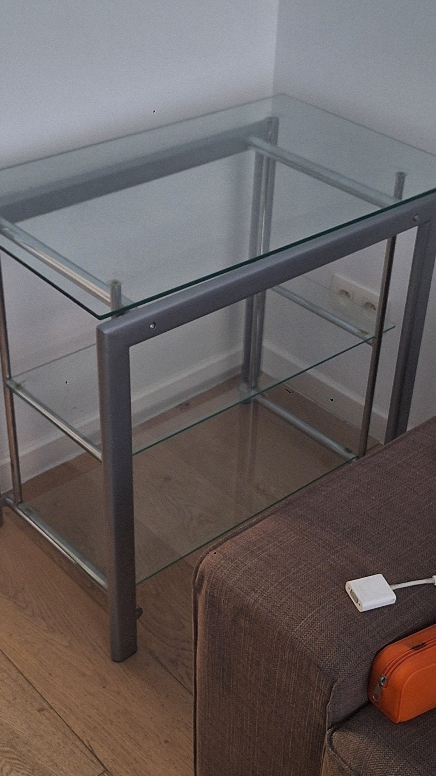 meuble télé, 70 cm ou plus, 45 à 65 cm, Verre, Enlèvement