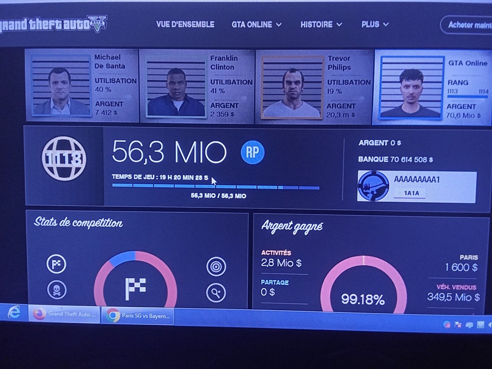 Compte GTA online ps5, Enlèvement ou Envoi, Online