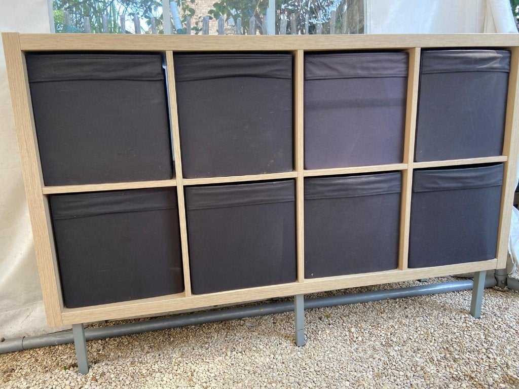 ikea kast kallax, Huis en Inrichting, Kasten | Wandmeubels, Gebruikt, 100 tot 150 cm, Minder dan 150 cm, 25 tot 50 cm, Overige houtsoorten