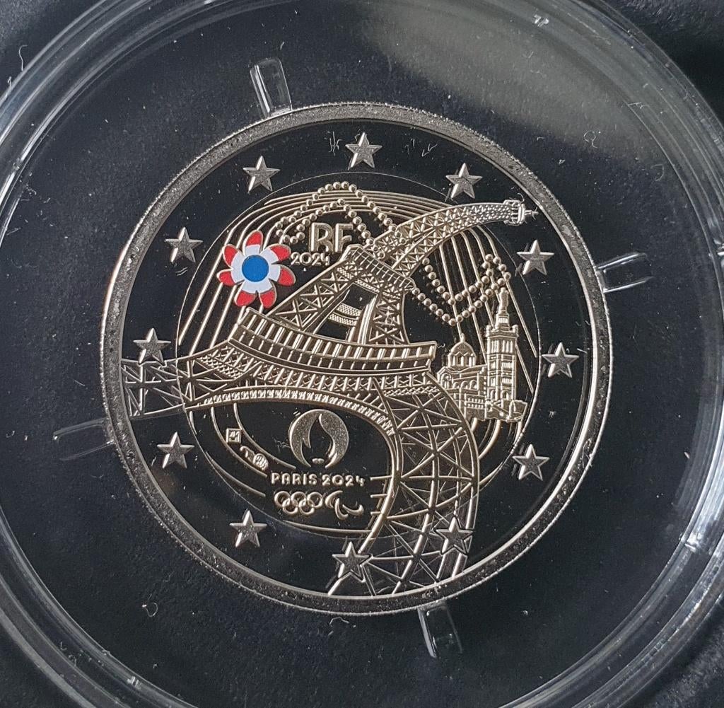 France 2 euros Jeux Olympiques de Paris 2024 (couleur), Envoi, France, 2 euros, Monnaie en vrac