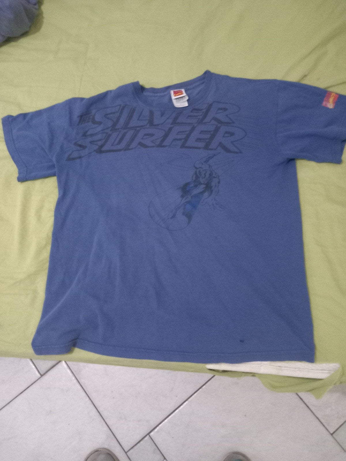 Marvel Tshirt Silver Surfer, Kleding | Heren, T-shirts, Ophalen of Verzenden, Gedragen, Maat 48/50 (M), Blauw